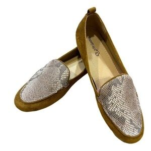 Baretraps Whisky and Faux Snakeskin New Comfy Loafers